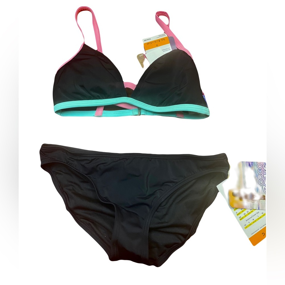 Coco Rave Black/Multicolor Bikini 2-pieces Set Top/Bottom Women's Swimwe…